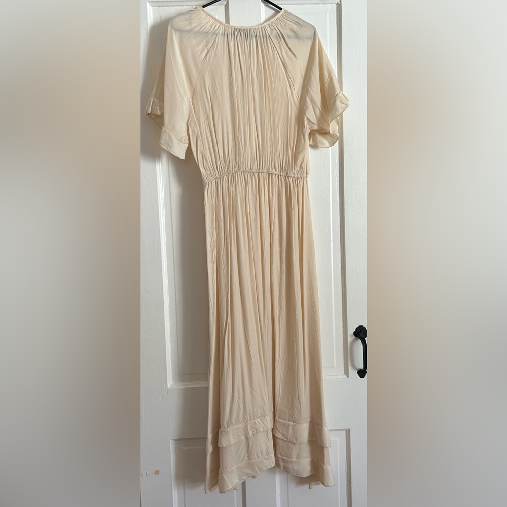 NWOT Beautiful sheer cream colored maxi dress. - Picture 4 of 4